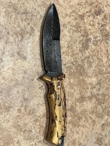 Finished Damascus knife