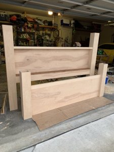 Custom king size bed head and foot boards