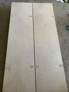 Custom plywood platform bed with interchangable panels 2