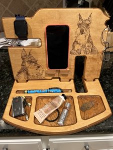 Custom table top phone and watch holder/charger 2